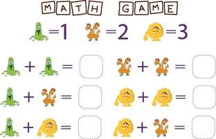 counting game with monsters. vector