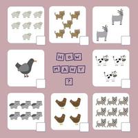 How many counting game with pets . vector