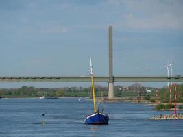 the city of Rees at the rhine river photo