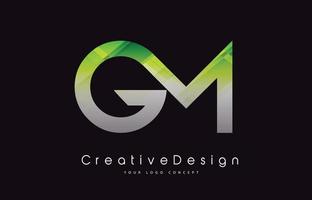 Initial letter gm logo template design Royalty Free Vector