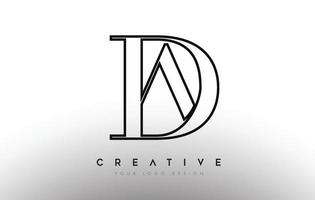 DA da letter design logo logotype icon concept with serif font and classic elegant style look vector
