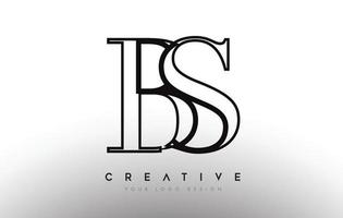 BS bs letter design logo logotype icon concept with serif font and classic elegant style look vector