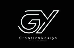 GY G Y Letter Logo Design in White Colors. vector