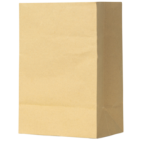 Cardboard food bag mockup cutout, Png file