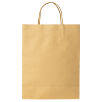 Cardboard shopping bag mockup cutout, Png file