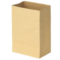 Cardboard food bag mockup cutout, Png file