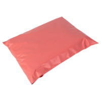 Pink packaging bag mockup cutout, Png file