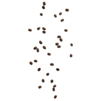 Falling coffee beans cutout, Png file