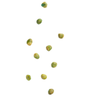 Falling green peas cutout, Png file