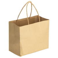 Cardboard shopping bag mockup cutout, Png file