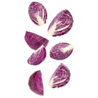 Falling red cabbage cutout, Png file