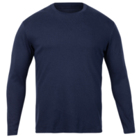 Dark blue long sleeve T shirt mockup cutout, Png file