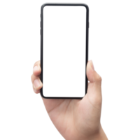 hand met telefoon mockup-uitsparing, png-bestand png