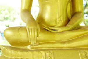 hand of golden buddha .Makha Bucha Day.Vesak Day.Asanha Bucha.Buddhist Lent. photo
