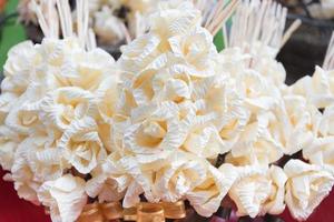 Chan flower paper used in the ceremony of dead in Thai traditional. photo