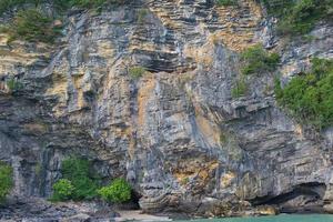 Granite cliff mountain, it is one type of rock which forms from magma as a beautiful natural theme. photo