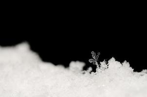 el cristal en la nieve se destaca foto