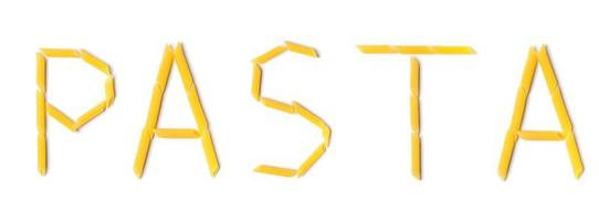 Isolated letters of the alphabet made by pasta photo