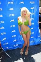 LOS ANGELES, JUL 31 - Courtney Stodden at the PETA Pinks Veggie Hot Dog Event at the Hollywood and Highland on July 31, 2013 in Los Angeles, CA photo