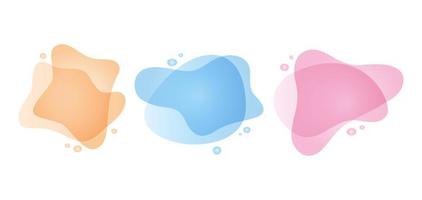 Abstract dynamic gradient graphic elements in modern style vector
