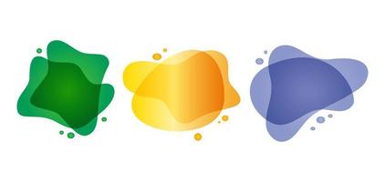 Abstract dynamic gradient graphic elements in modern style vector