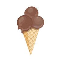 Chocolate tasty isolated ice cream vector