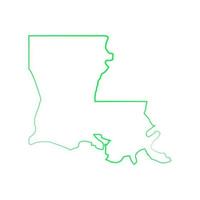 Mapa de Louisiana sobre fondo blanco. vector