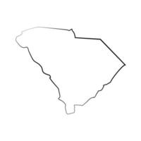 South Carolina illustrated map vector