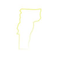 mapa ilustrado de vermont vector