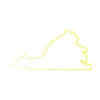 Virginia map illustrated vector