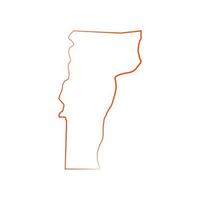 mapa ilustrado de vermont vector