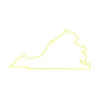 Virginia map illustrated vector