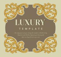 Decorative vintage frame, Elegant vector. vector