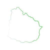 Uruguay map illustrated vector