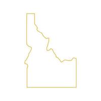 Idaho map on white background vector