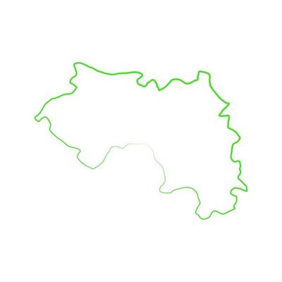 Guinea map on white background