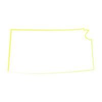 Kansas map on white background vector