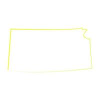 Kansas map on white background vector