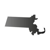 Massachusetts map on white background vector