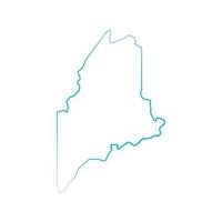 Maine map on white background vector