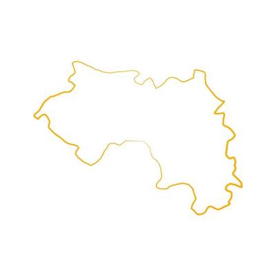 Guinea map on white background