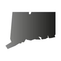 Connecticut map on white background vector