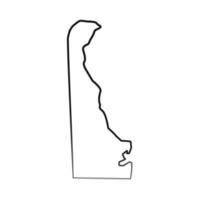 Delaware map on white background vector