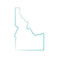 Idaho map on white background vector