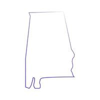 Alabama map on white background vector