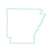 Arkansas map on white background vector