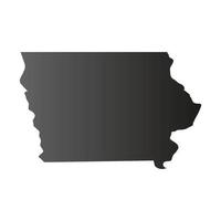 Iowa map on white background vector