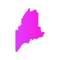 Maine map on white background vector