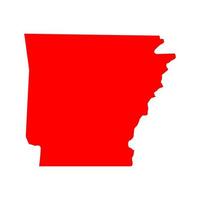 Arkansas map on white background vector