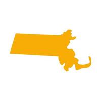 Massachusetts map on white background vector